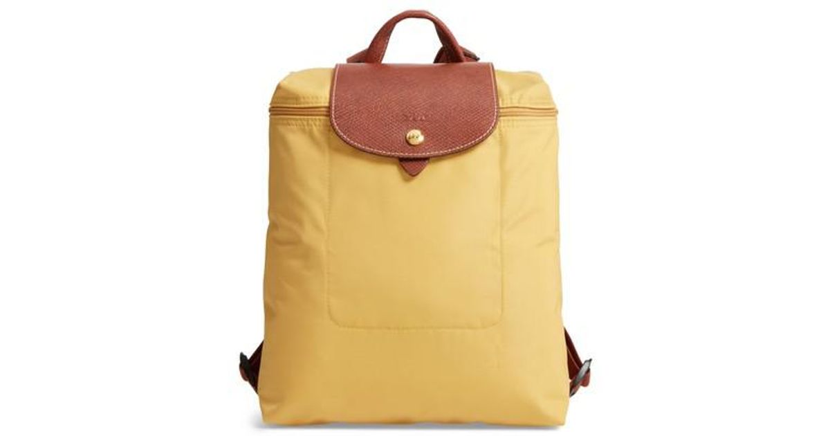 longchamp yellow backpack