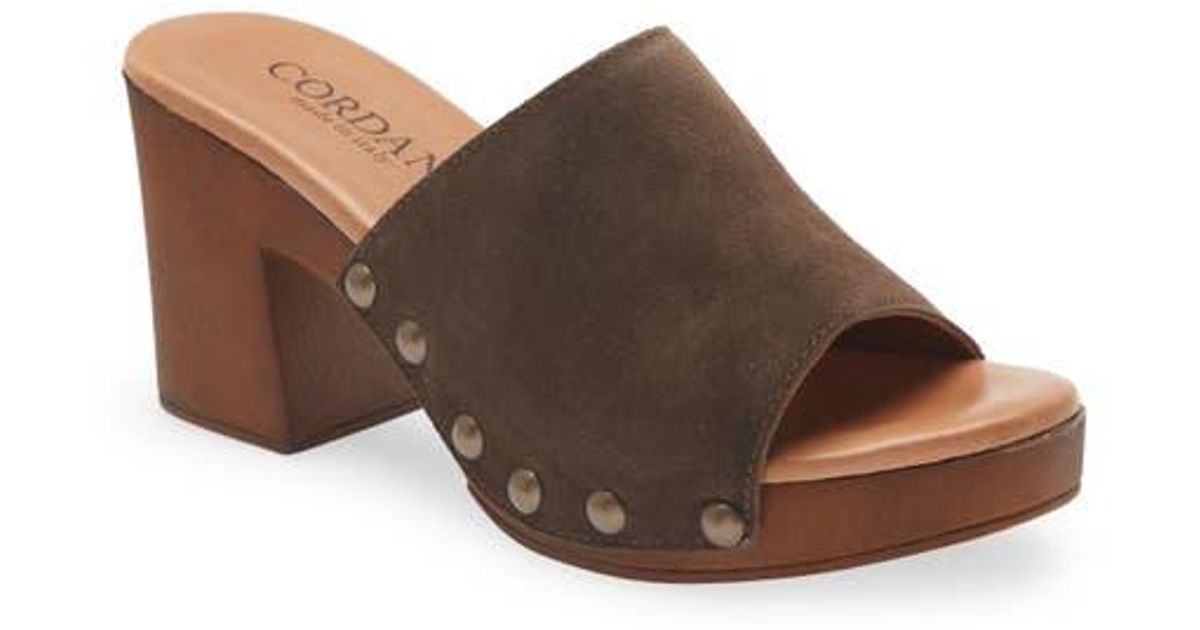 Cordani Whitley Block Heel Sandal in Brown | Lyst