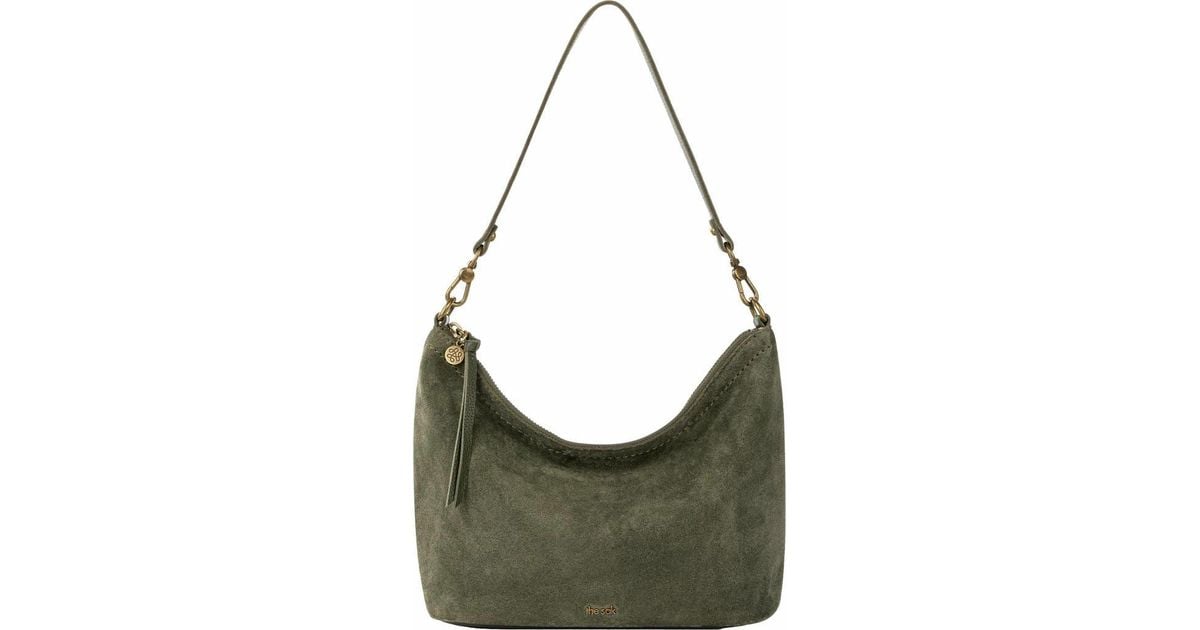 The Sak Jasmine Small Hobo Bag - Leather, Detachable Straps, 12x4x8 Inches
