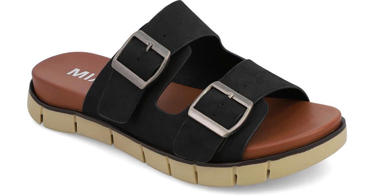 MIA Sirah Slide Sandals in Natural