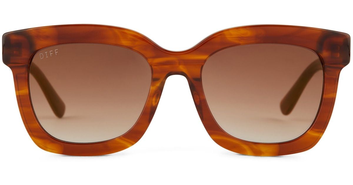 DIFF Carson 55mm Gradient Square Sunglasses in Brown | Lyst