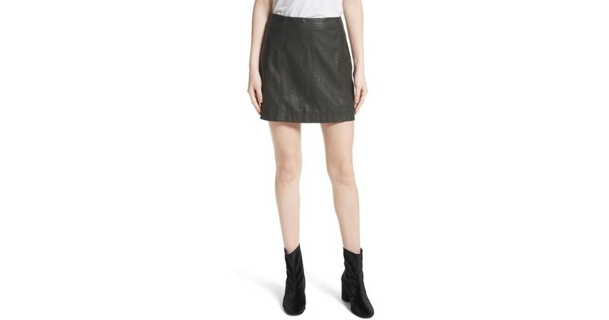 modern femme faux leather mini skirt