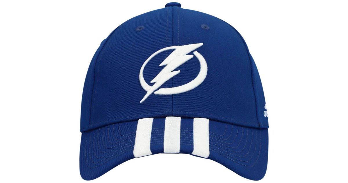 adidas Tampa Bay Lightning Locker Room Three Stripe Adjustable Hat At