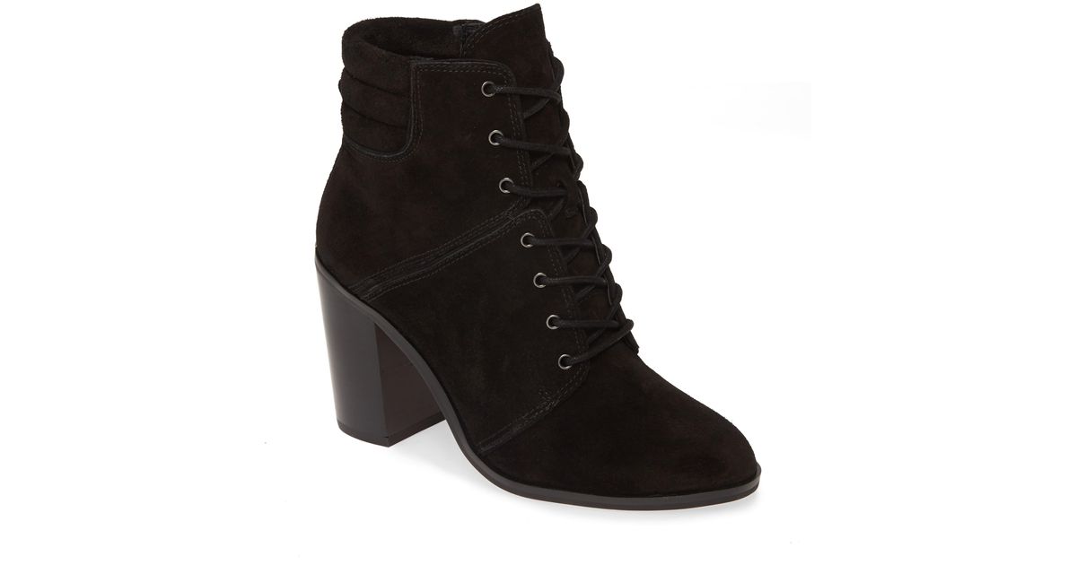 black suede lace up boots