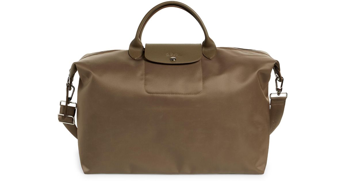 Longchamp Le Pliage Neo 18-inch Nylon Travel Bag in Brown | Lyst