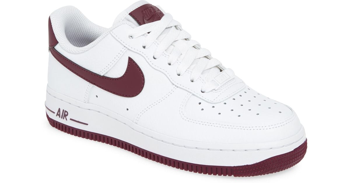nike air force 1 white bordeaux