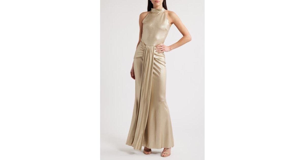La Petite Robe Di Chiara Boni Loowin Splendid Metallic Mermaid Gown in Natural | Lyst La Petite Robe Di Chiara Boni Loowin Splendid Metallic Mermaid Gown in Natural | Lyst