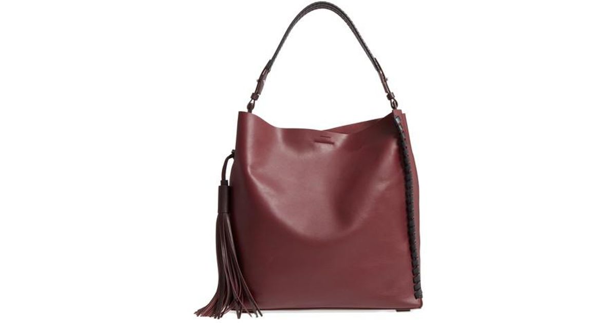 all saints leather tote