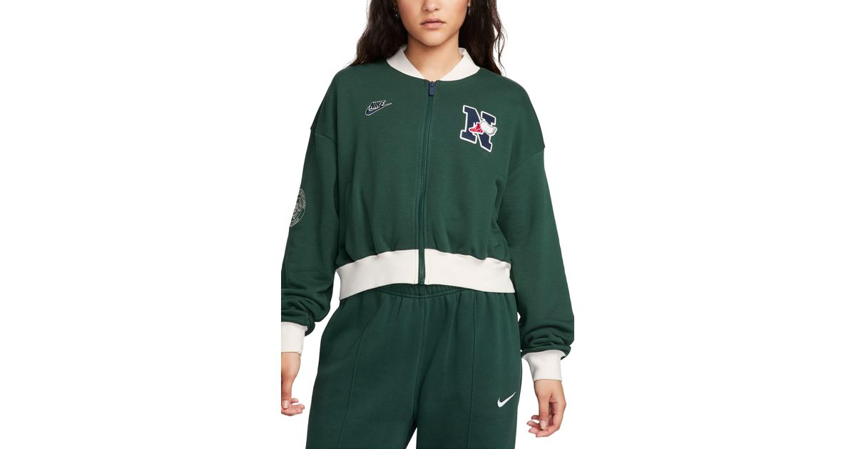 Nike Sportswear Club Exeter Crop Jacket in Green Lyst