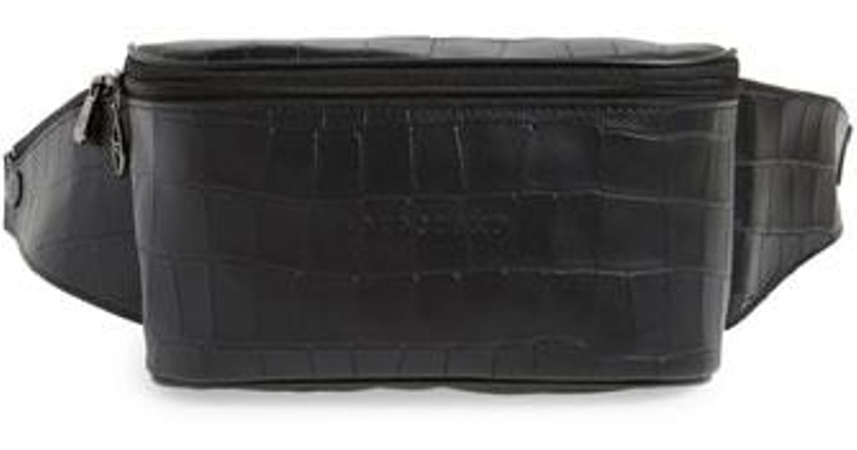Lyst Longchamp Leather Belt Bag In Black
