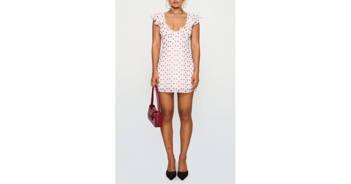 i guess so mini dress white / burgundy Princess Polly Polka Dot Minidress in YGroup_14979467805037 Buy Blue Floral Print Size:Plus couture Size Scoop Neck