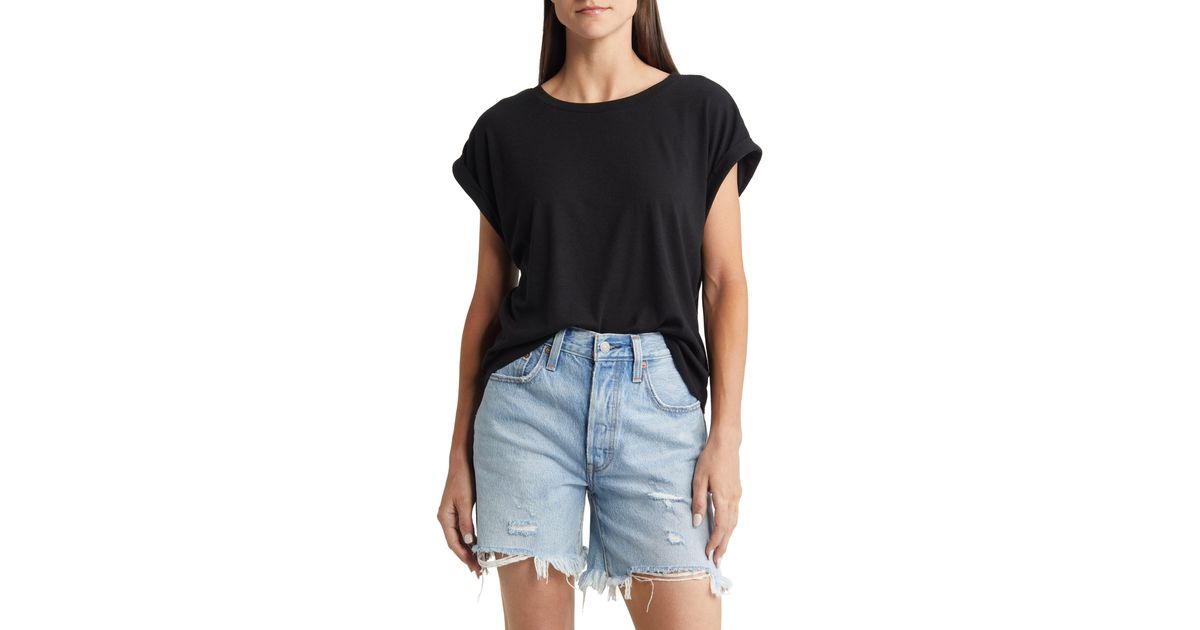Treasure & Bond Cuff T-shirt in Black | Lyst