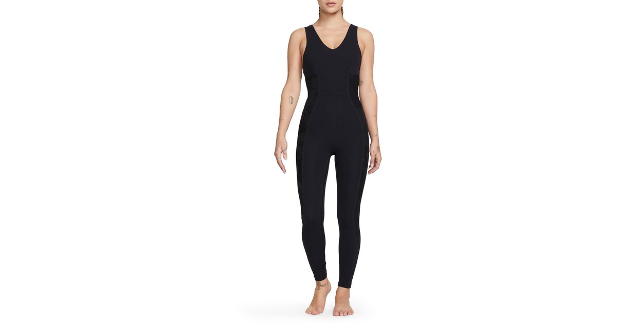 Nike Yoga Drifit Luxe 7/8 Jumpsuit in Black Lyst