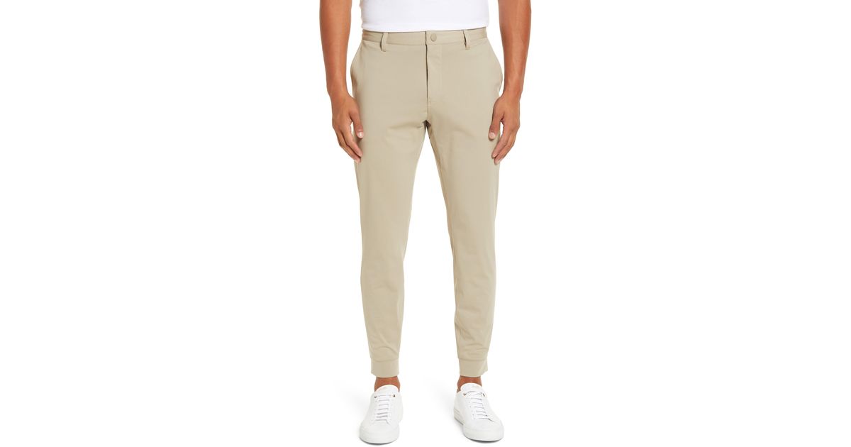 Rhone Commuter Slim Fit Joggers in Khaki (Natural) for Men - Lyst
