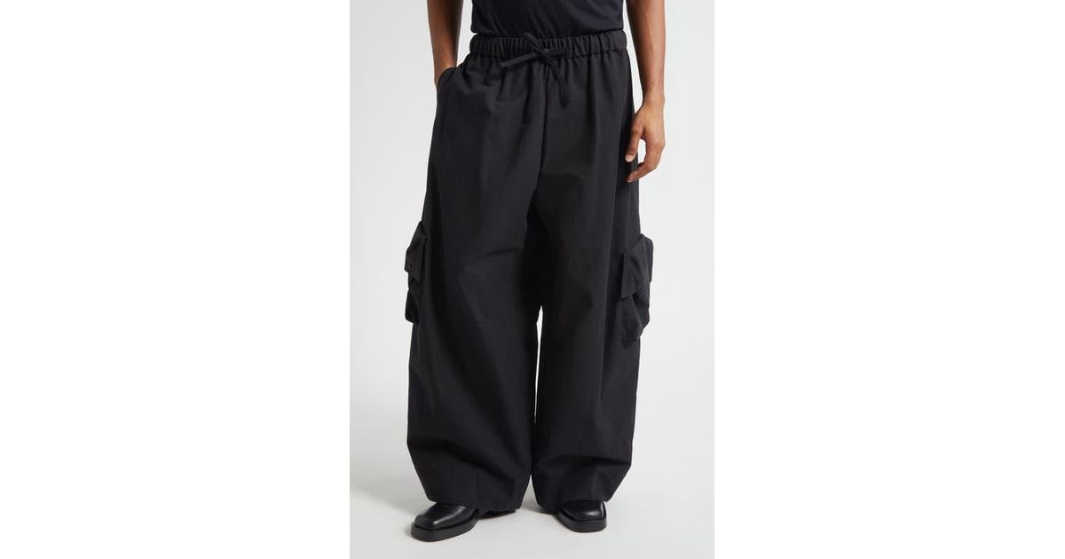 Simone Rocha Multi Pocket Cargo Puddle Drawstring Pants in Black for ...