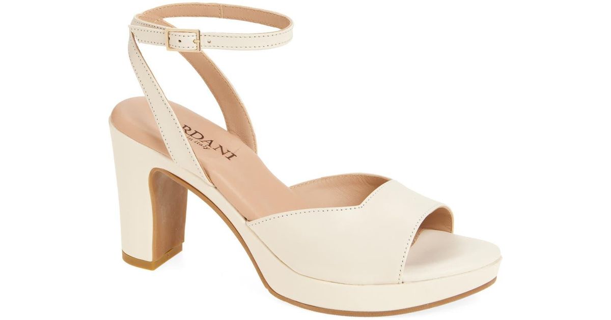 Cordani Vita Ankle Strap Platform Sandal in White | Lyst