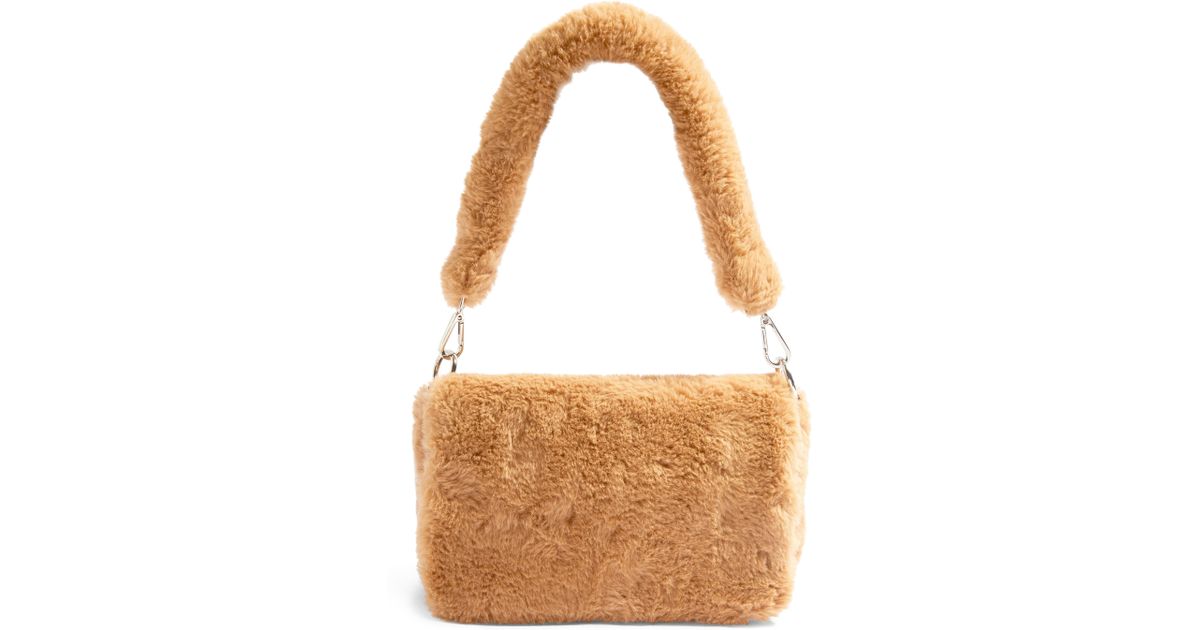 cici faux fur shoulder bag