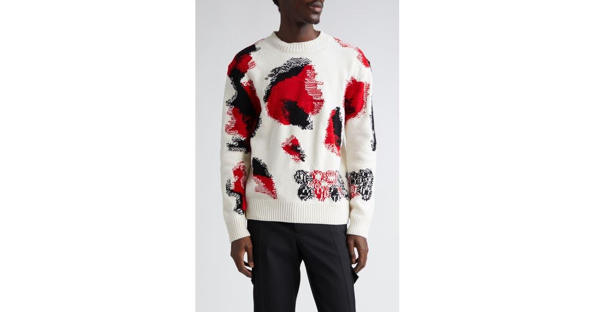 Alexander mcqueen red sweater sale