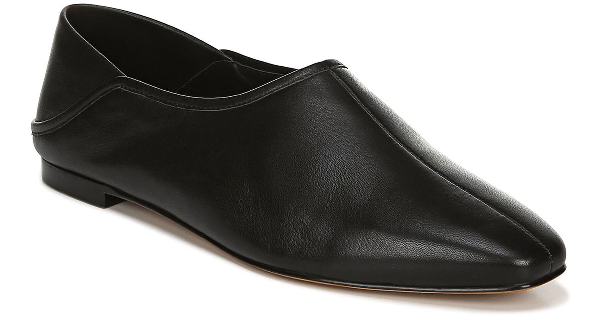 vince branine leather flat