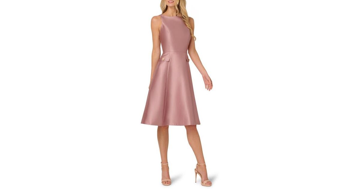 knee length dresses for ladies Womens Adrianna Papell Green Sleeveless Tea Length Dress US 10