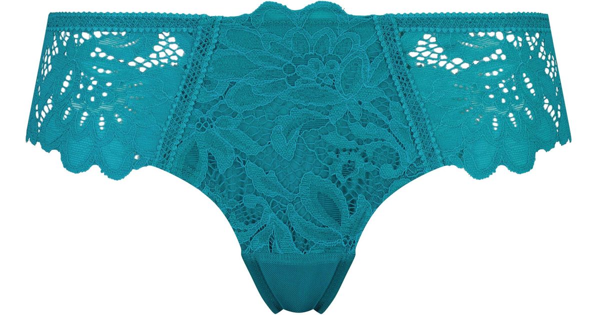 Hunkemöller Shiloh Lace Brazilian Panties in Blue Lyst