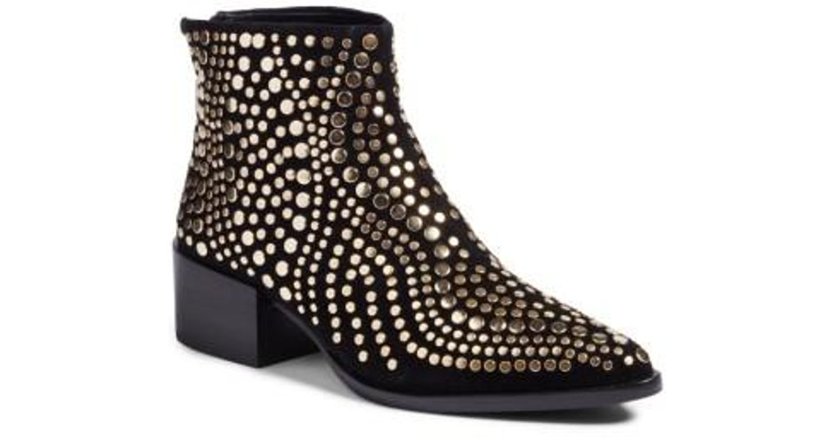 vince camuto black studded booties