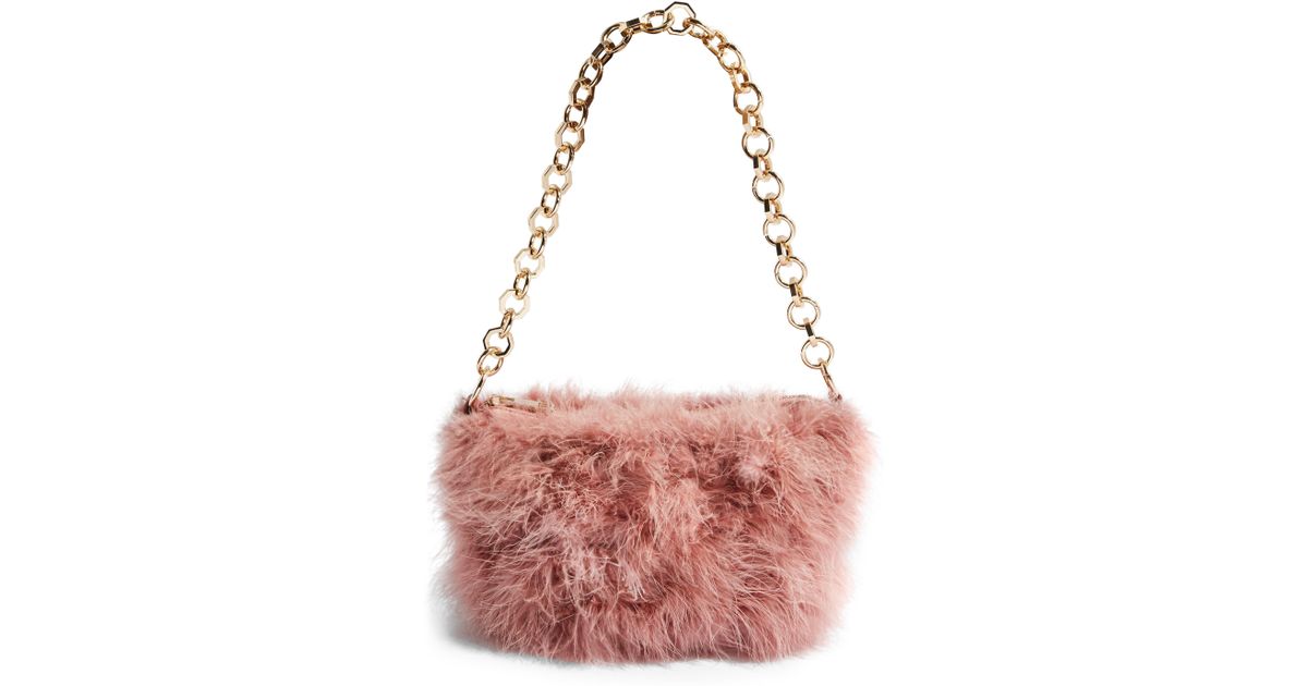 topshop marabou bag
