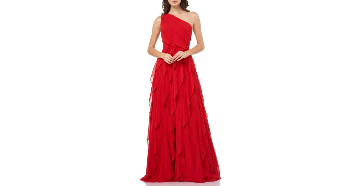 carmen marc valvo cut and sew dress