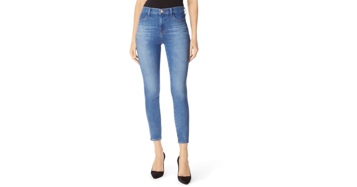 J Brand Denim Alana High Waist Crop Skinny Jeans in Blue - Lyst