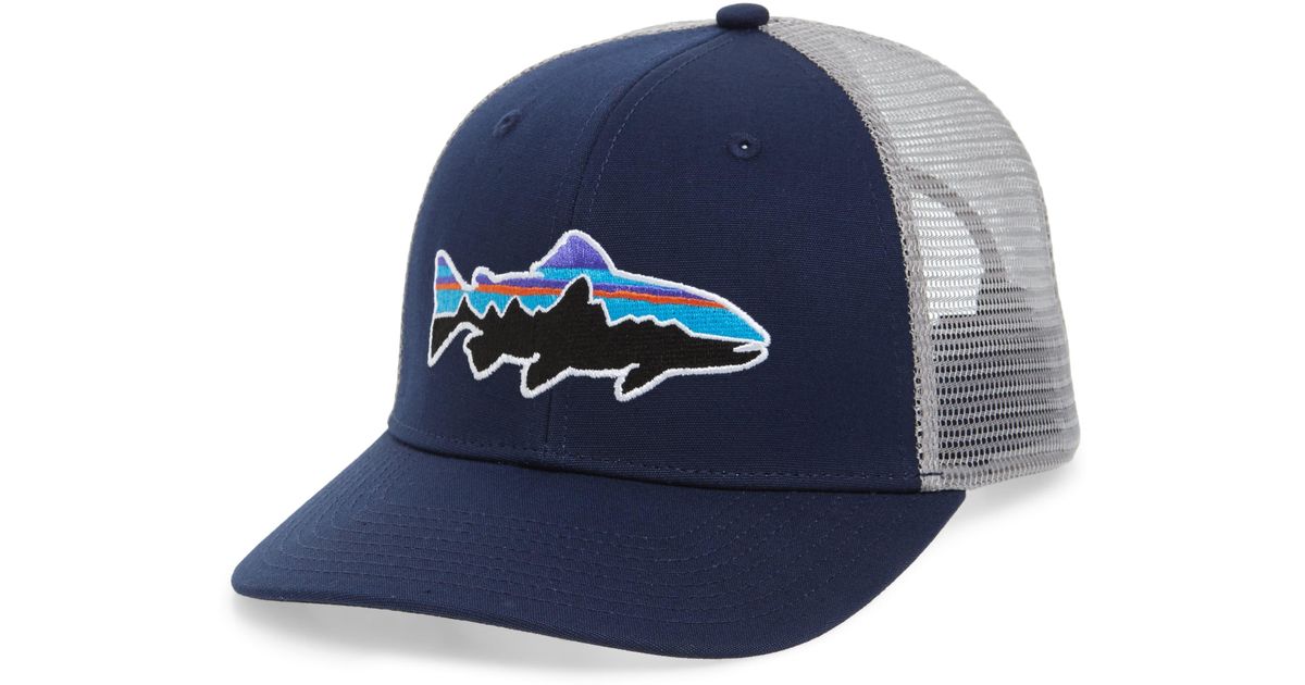 patagonia fitz roy trout trucker hat camo