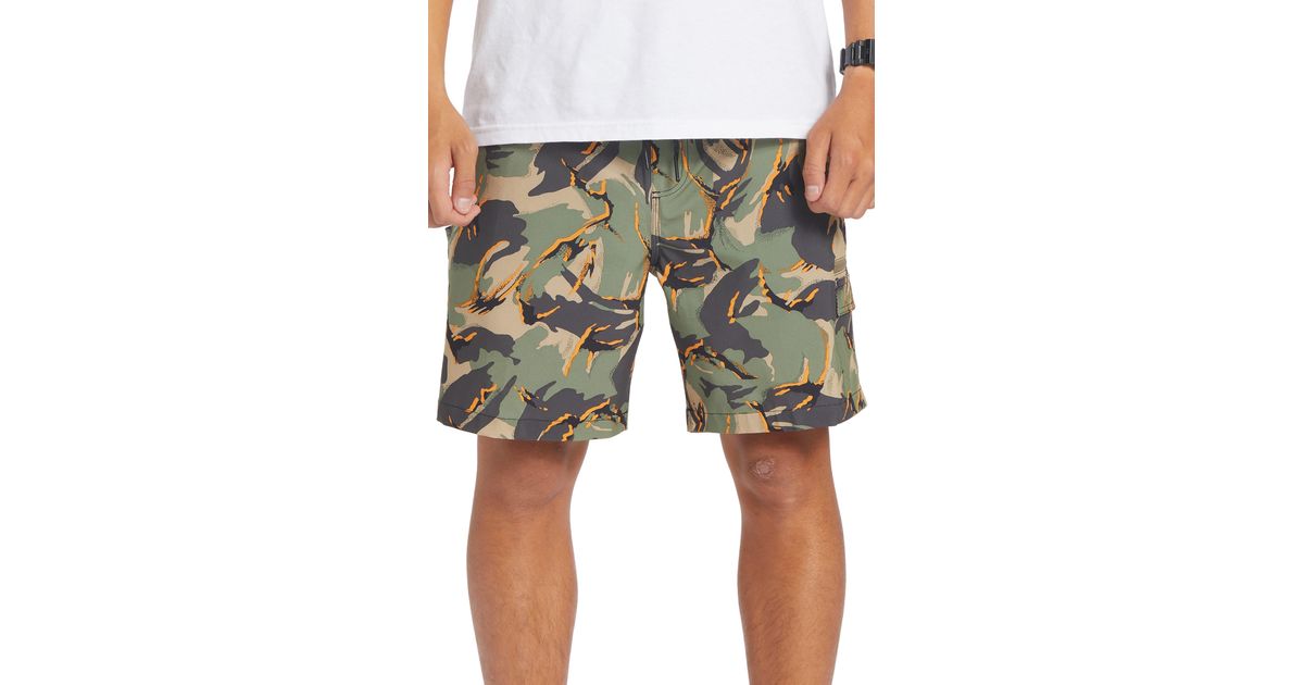 Quiksilver Taxer Amphibian Cargo Shorts in Natural for Men | Lyst