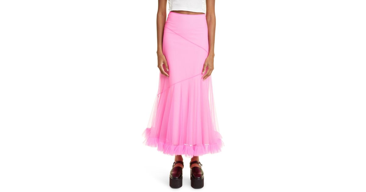 Molly Goddard Helga Tulle Skirt in Pink | Lyst