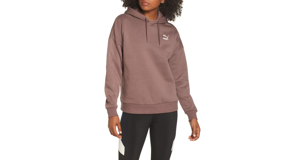 puma retro logo fleece hoodie