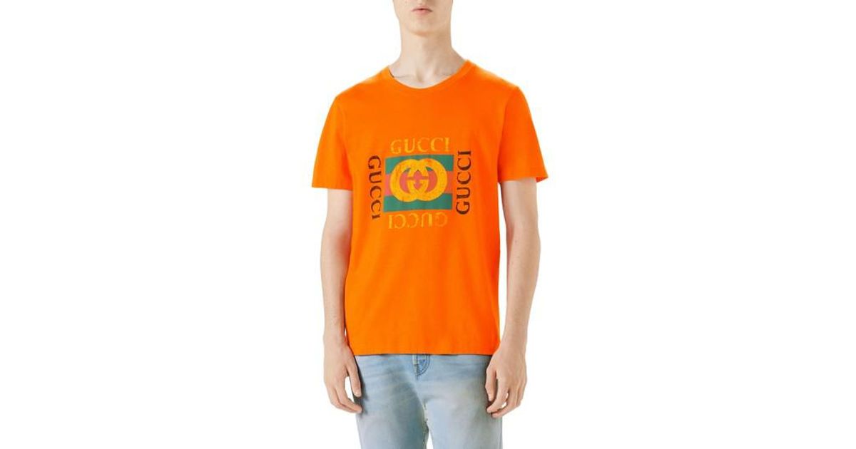 gucci orange t shirt