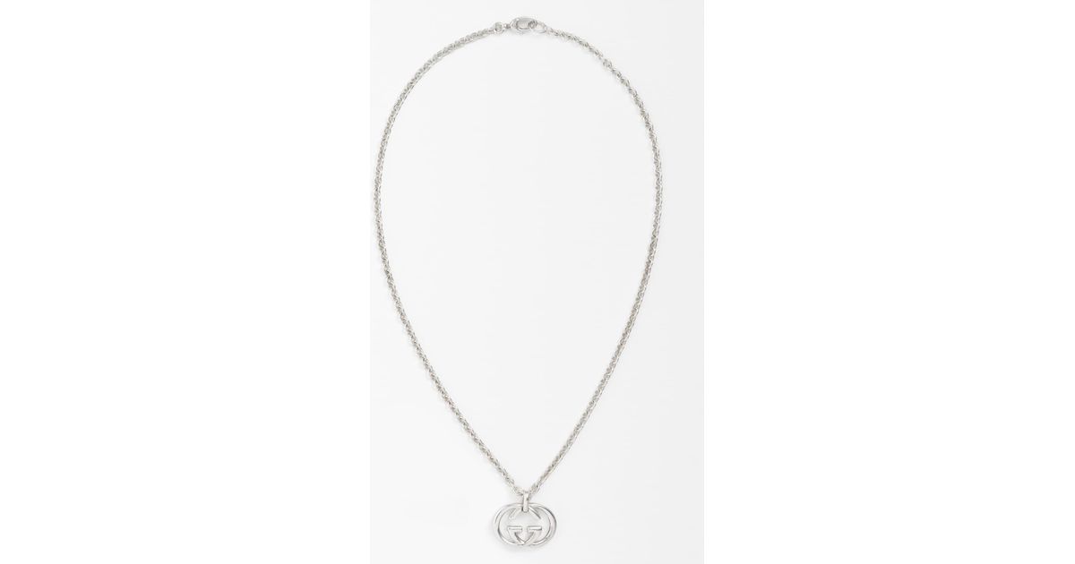 gucci silver britt necklace