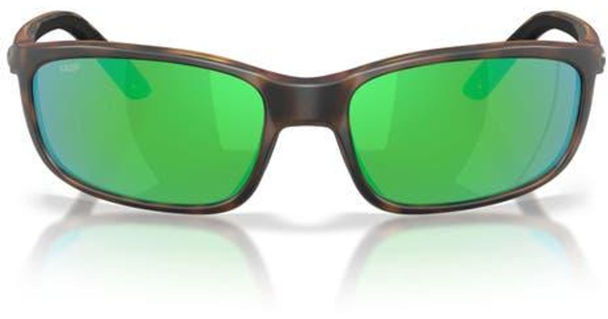 Costa Del Mar Brine Ii 59Mm Polarized Rectangular Sunglasses in Green ...
