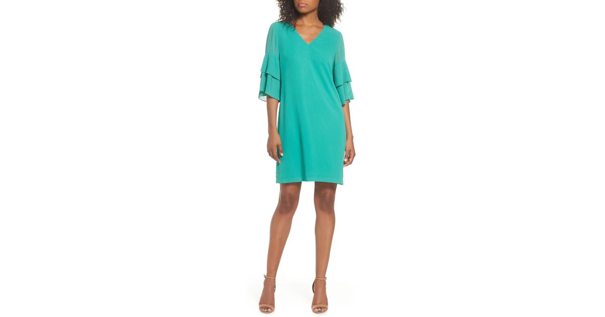 sam edelman pleat sleeve shift dress