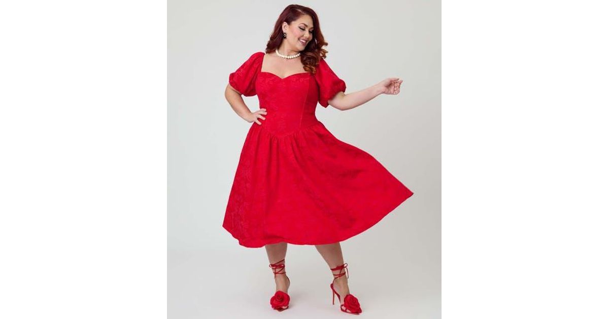red swing dress plus size SHEIN SXY Women's Plus Size Red Sequin Summer Boho Vacation Holiday Dress,Yellow  Halter Top,Ruffled Hem Short Swing Dress,Elegant Bohemian Party Beach Wear