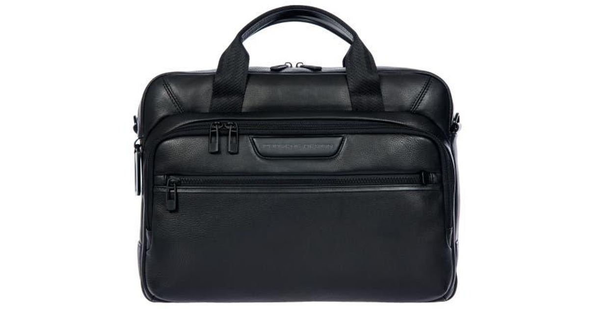 Patrick Rocks Briefcase Porsche Design Roadster Leather Evo Briefcase in Black for Men | Lyst