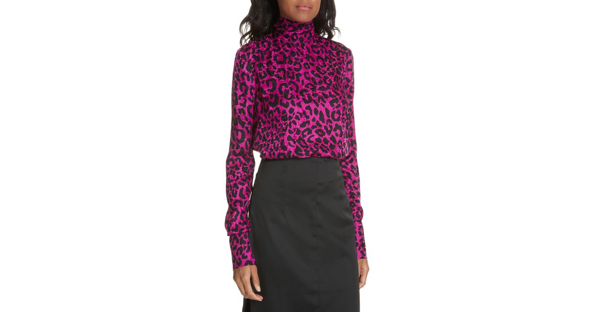 MILLY Womens Leopard Printed on Silk Jacquard Tanya Cami with Side Tie