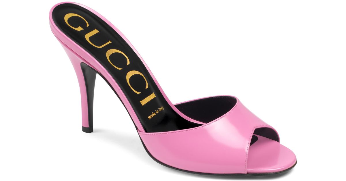 gucci pink high heels