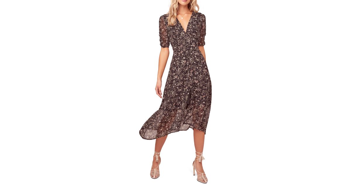 astr soleil midi dress