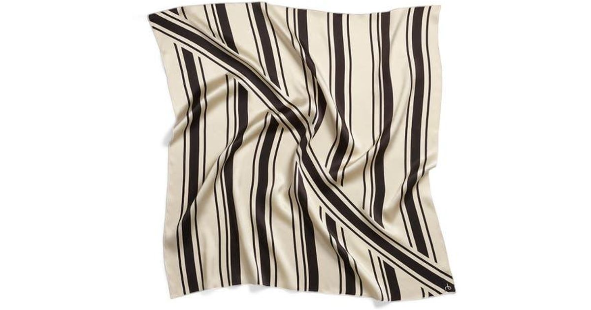 Rag & Bone Gia Silk Square Scarf in Black | Lyst