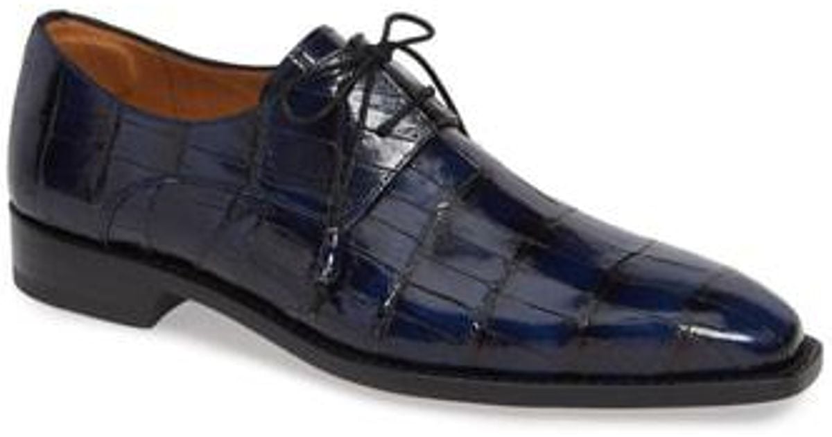 mezlan valdes genuine lizard cap toe derby