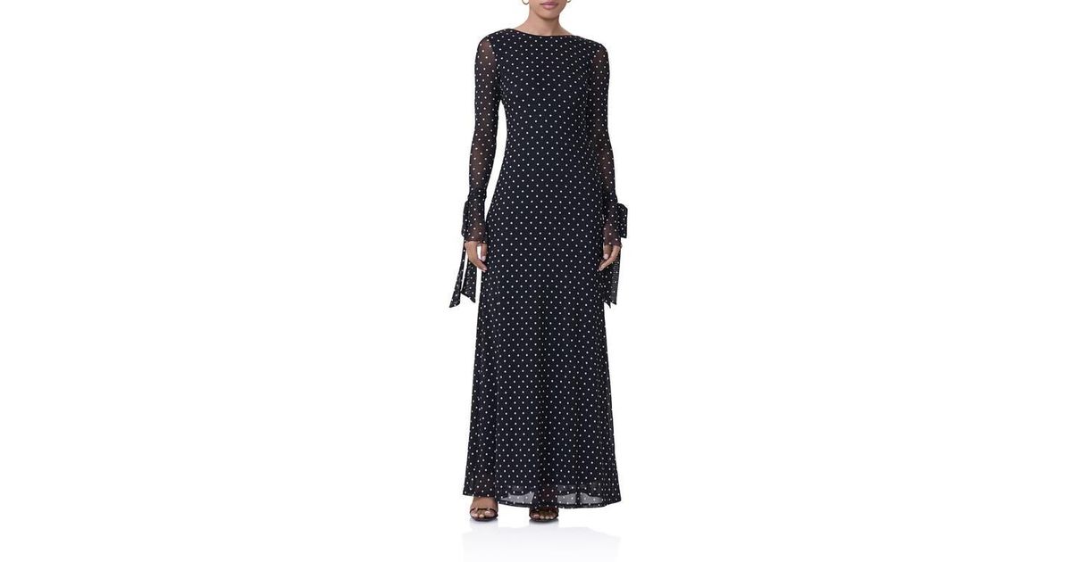 AFRM Marion Tie Cuff Long Sleeve Backless Mesh Maxi Dress in Black | Lyst AFRM Marion Tie Cuff Long Sleeve Backless Mesh Maxi Dress in Black | Lyst
