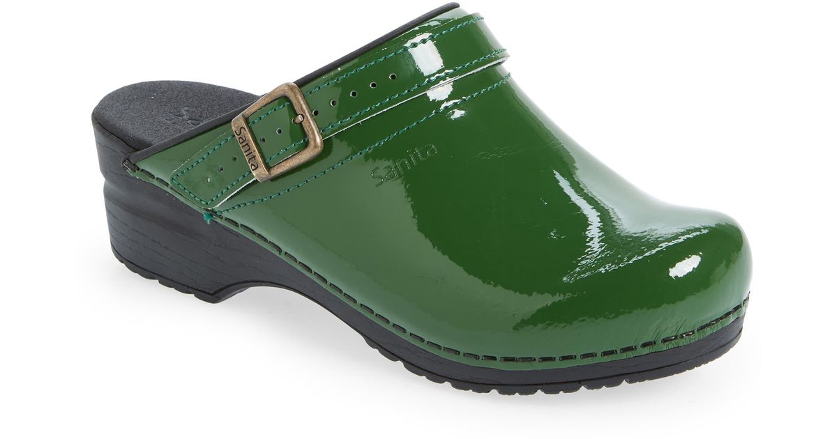 Sanita Estelle Polka Dot Clog in Green | Lyst