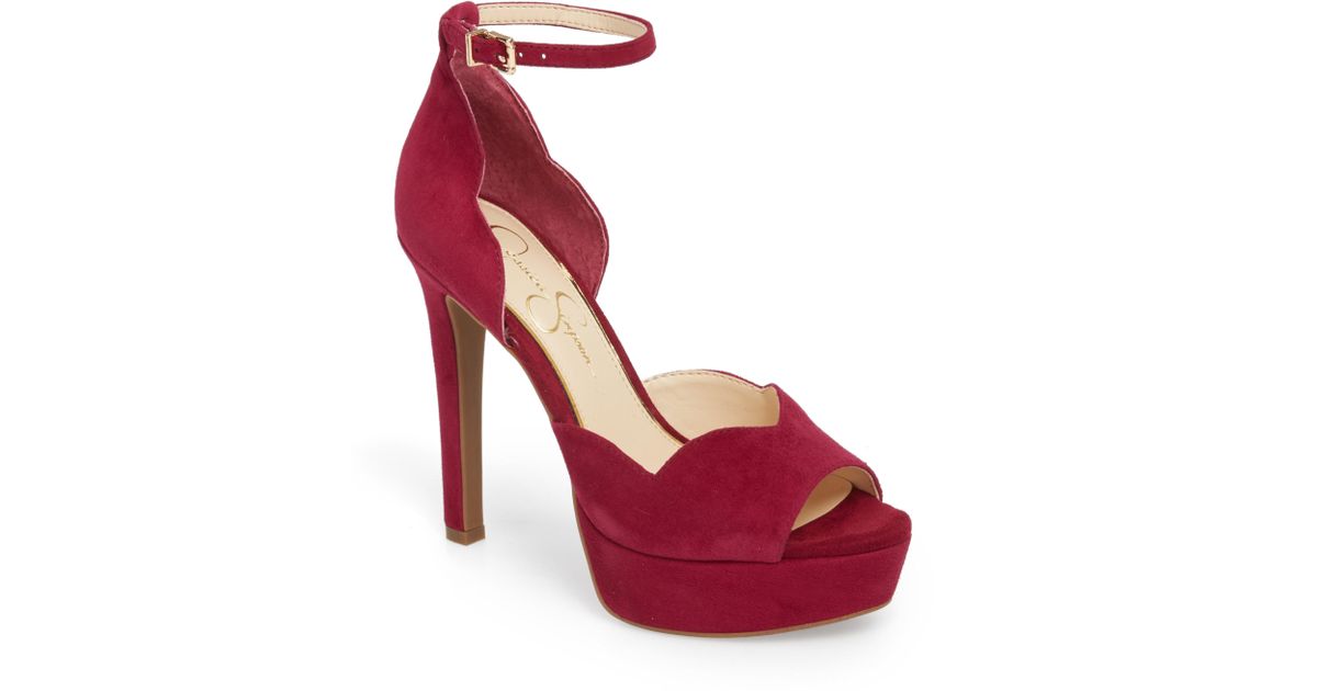 Lyst Jessica Simpson Blick Scalloped Platform Sandal