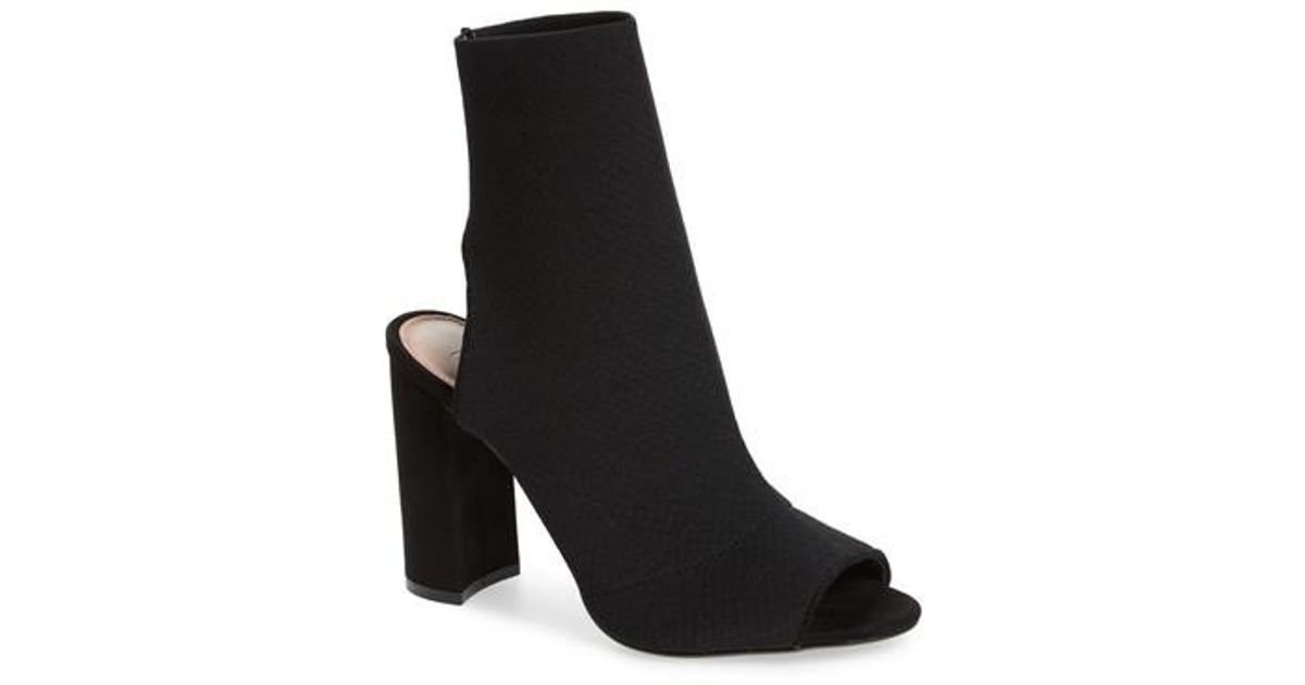 sister block heel sock boots