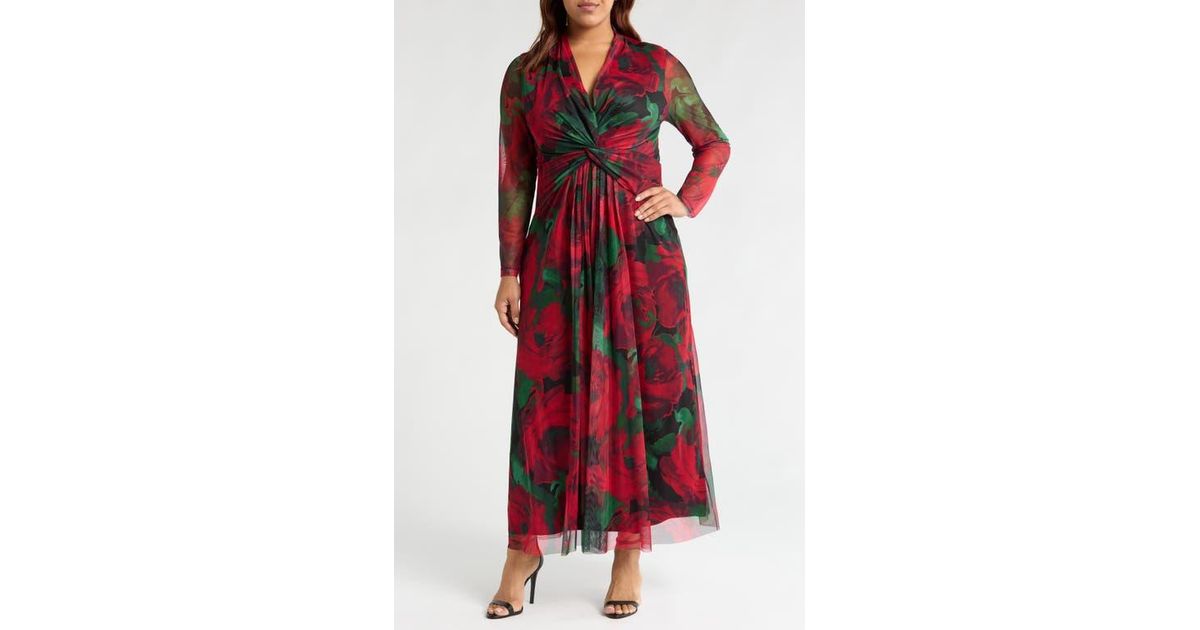 chinese dress ladies Anne Klein Twist Front Maxi Dress