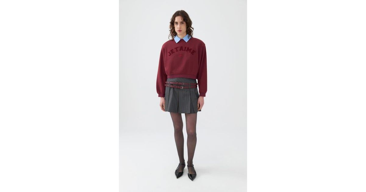 Double Belt Pleated Mini Skirt main image 0
